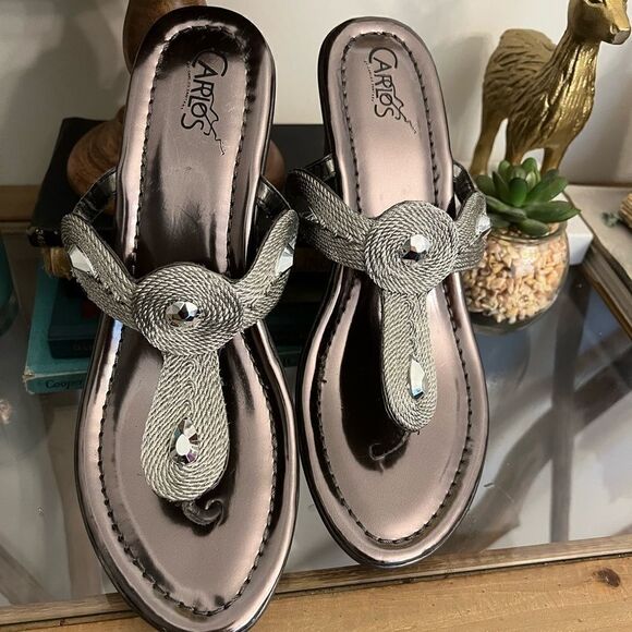 Women’s Carlos Santana metallic dress sandal.  Size 8M - Picture 1 of 11